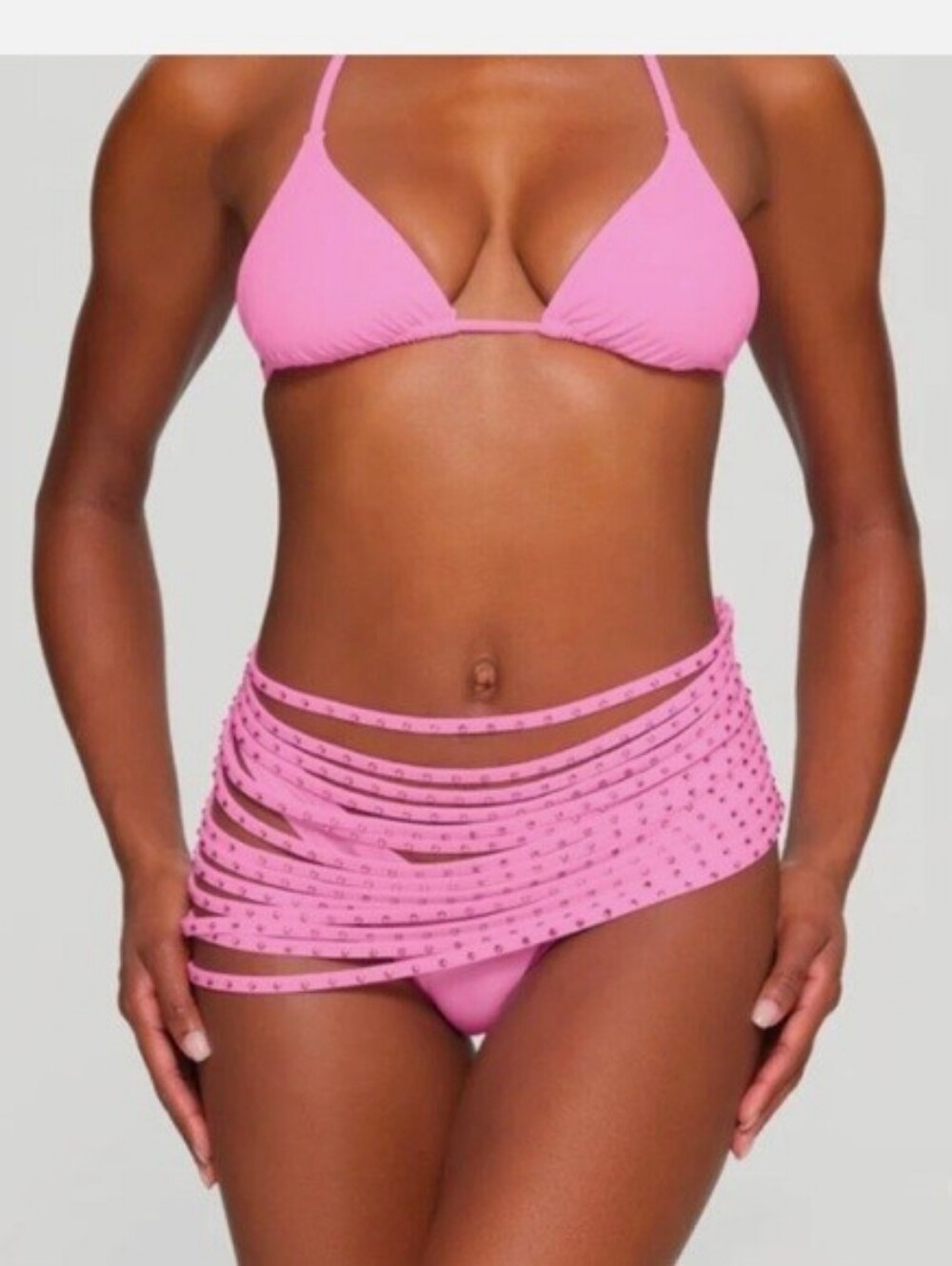 Pink Rhinstone Swin Coverup From SKIMS